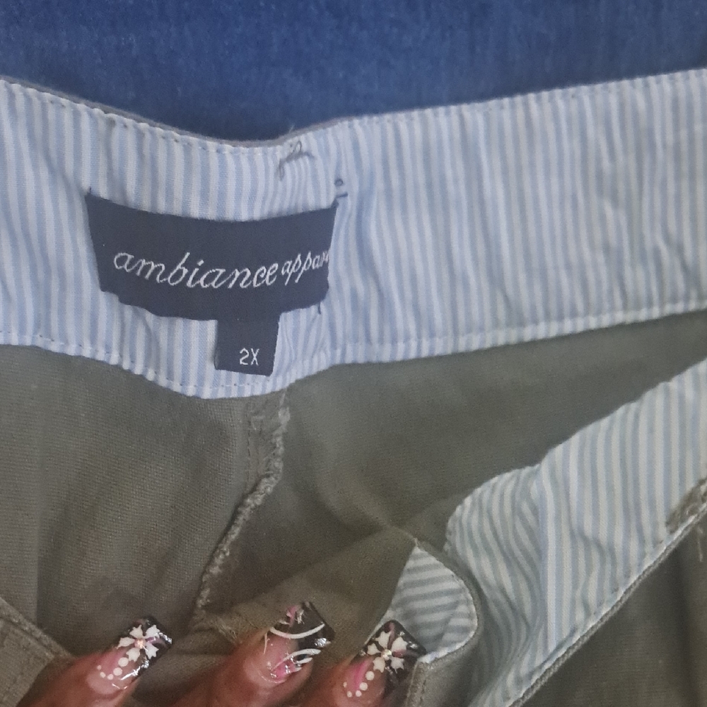 Ambiance Apparel Olive Trousers